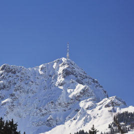 Blick von St. Johann in Tirol zum Kitzbühler Horn 1996 m